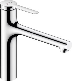 Baterie bucatarie cu dus extractibil Hansgrohe Zesis M33 160 crom lucios 2 tipuri de jet