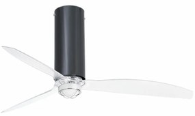 Lustra cu Ventilator si telecomanda TUBE FAN M LED negru/transparent