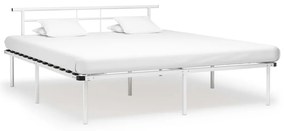 324836 vidaXL Cadru de pat, alb, 180 x 200 cm, metal
