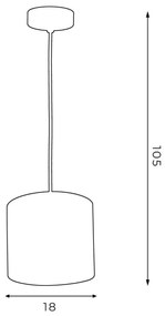 Lustră pe cablu ARDEN 1xE27/60W/230V d. 18 cm verde/auriu