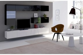 Mobilier living Calabria C4 (Negru + Alb) (fără iluminat). 1051601