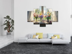 Tablou - Buchet la fereastră (150x105 cm)