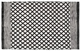 Covoraș de baie alb-negru din plastic reciclat 50x80 cm Tara – Wenko