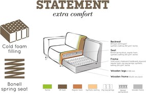 Colțar maro cu tapițerie din imitație de piele (cu colț pe partea stângă/în formă de ”L”) Statement – WOOOD