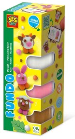 Plastilina colorata vegana FunDo - Animale de la ferma (3 x 90 gr - 1 x 40 gr)