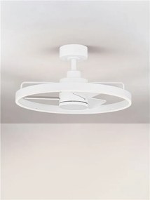 Lustra LED cu ventilator si telecomanda LUNAIR alb