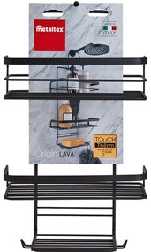 Raft suspendat pentru baie Metaltex Origin Lava, negru