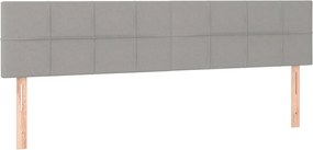 vidaXL Tăblii de pat, gri deschis, 160x5x78/88 cm, textil