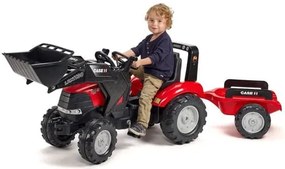 FALK - Tractor cu pedale pentru copii Case IH Puma 240CVX cu incarcator si remorca 996AM