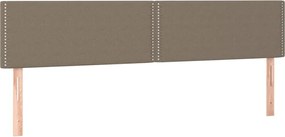 vidaXL Tăblii de pat, gri taupe, 200x5x78/88 cm, textil