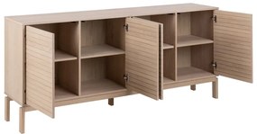 Comodă în culoare naturală joasă cu aspect de lemn de stejar 180x80 cm Linley – Actona