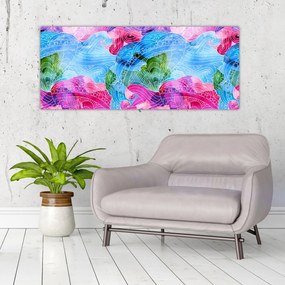 Tablou - Valuri colorate (120x50 cm)