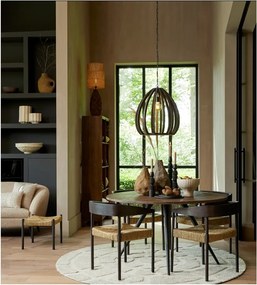 Bibliotecă în culoare naturală din lemn masiv de mango 95x190 cm Sondrio – Light &amp; Living