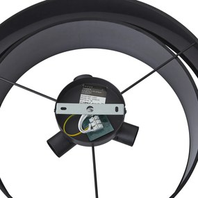 Plafonieră modernă neagră 50cm cu 3 lumini - Steve