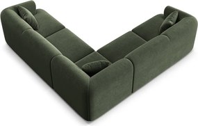 Colțar verde cu tapițerie din catifea Campi – Cosmopolitan Design