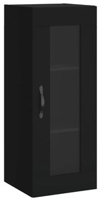 835003 vidaXL Dulap montat pe perete, negru, 34,5x34x90 cm