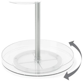 Organizator de baie pentru cosmetice/rotativ din plastic Pirouette – Umbra