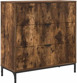 vidaXL Bufet cu sertar Stejar fumuriu 79,5 x 33 x 82 cm Lemn compozit