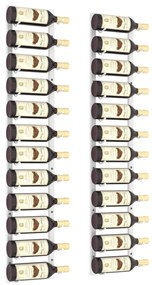 Suport sticle de vin de perete, 12 sticle, 2 buc., alb, fier Alb, 2, 12