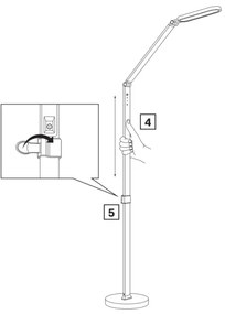 Lampadar LED tactil dimabil FERRARA LED/13W/230V 3000/4000/6500K