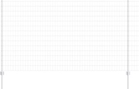 vidaXL Gard cu Stâlp Argintiu 1,4 x 10 m Oțel