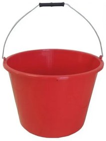 Găleată din plastic cu încrețitură, 20 l, dia. 38x h. 28 cm , roșu