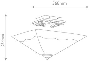 Flambeau STAR-F-S-DS - Plafonieră STAR 2xE27/40W/230V aurie