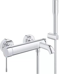 Baterie cada - dus Grohe Essence monocomanda crom lucios cu set de dus