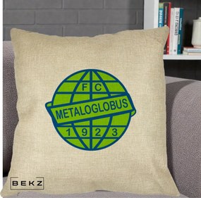 Perna Personalizata FC Metaloglobus Bucuresti 1923 Fotbal, 40x40 cm, Crem, Husa Detasabila, Perna Inclusa, BEKZ®