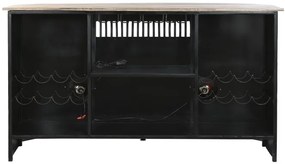 Consola de bar din lemn de mango si metal, cu intrerupator pentru faruri, Rover