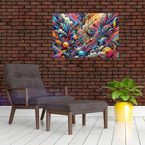 Tablou - Graffiti multicolor (90x60 cm)