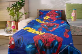 Lenjerie 3 piese pat baieti 2-8 ani Spider-Man pentru saltele 140x70 ASC6427968000073