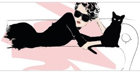 Tablou - Doamnă de modă (120x50 cm)