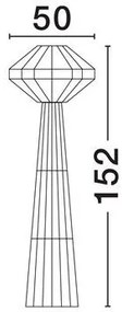 Lampadar/Lampa de podea design decorativ, DELIE, H 152cm