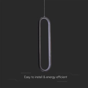 Lustră LED pe cablu LED/13W/230V 3000K negru