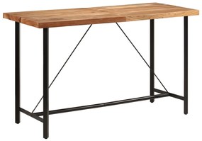 vidaXL Masa de bar 180x70x107 cm, lemn masiv de acacia și fier