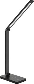 Brilagi - Lampă de birou LED tactilă cu dimmer, încărcare wireless QI, LED/7W/5V 3000/4000/6000K, negru
