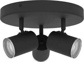 Eglo 901965 - Spot de baie CONSUMA 3xGU10/5W/230V IP44 negru