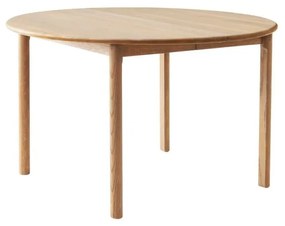 Masă de dining rotundă extensibilă din lemn de stejar cu blat suplimentar ø 120 cm Noor – Hammel Furniture