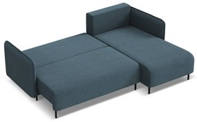 Colțar albastru extensibil/cu spațiu de depozitare (cu colț pe partea dreaptă) Luana – Makamii