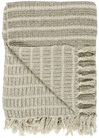 IB Laursen Patura din bumbac Culoare crem, NATURAL STRIP 160x130 cm
