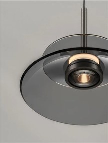 Lustra LED design ambiental Esti fumuriu 23cm