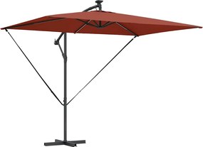 vidaXL Umbrelă de soare Terracota 294 x 200 x 270 cm