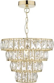 Där Lighting CER0135 - Candelabru pe lanț CERYS 1xE27/60W/230V auriu