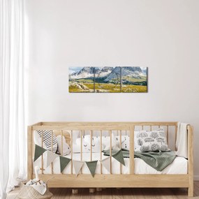 Tablou - Dolomite italiene (cu ceas) (90x30 cm)