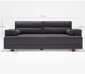 Canapea Fixa cu 3 Locuri si Taburet Oslo, 210 x 85 x 78 cm