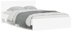 3207511 vidaXL Cadru de pat cu tăblie, alb, 120x190 cm