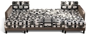 Colțar în formă de U Glimmer U (multicolor + gri negru). 1057149