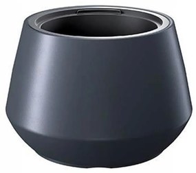 Ghiveci decorativ de flori, rotund, antracit, 43.6x30 cm, Heos