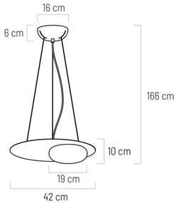 Klausen 111100 - Lustr LED PETIT 12W 230V negru pe cablu